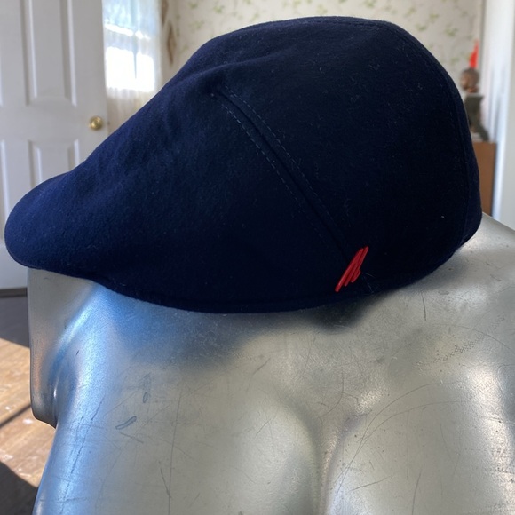 Marone Luxury 100% Cashmere Cap - Handmade in Italy Navy Blue - Size Large - Picture 2 of 12